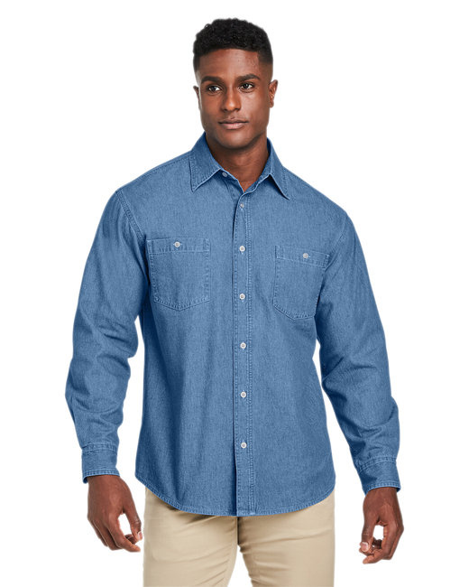 Men's Denim Shirt-Jacket - DARK DENIM - XS - Image 16