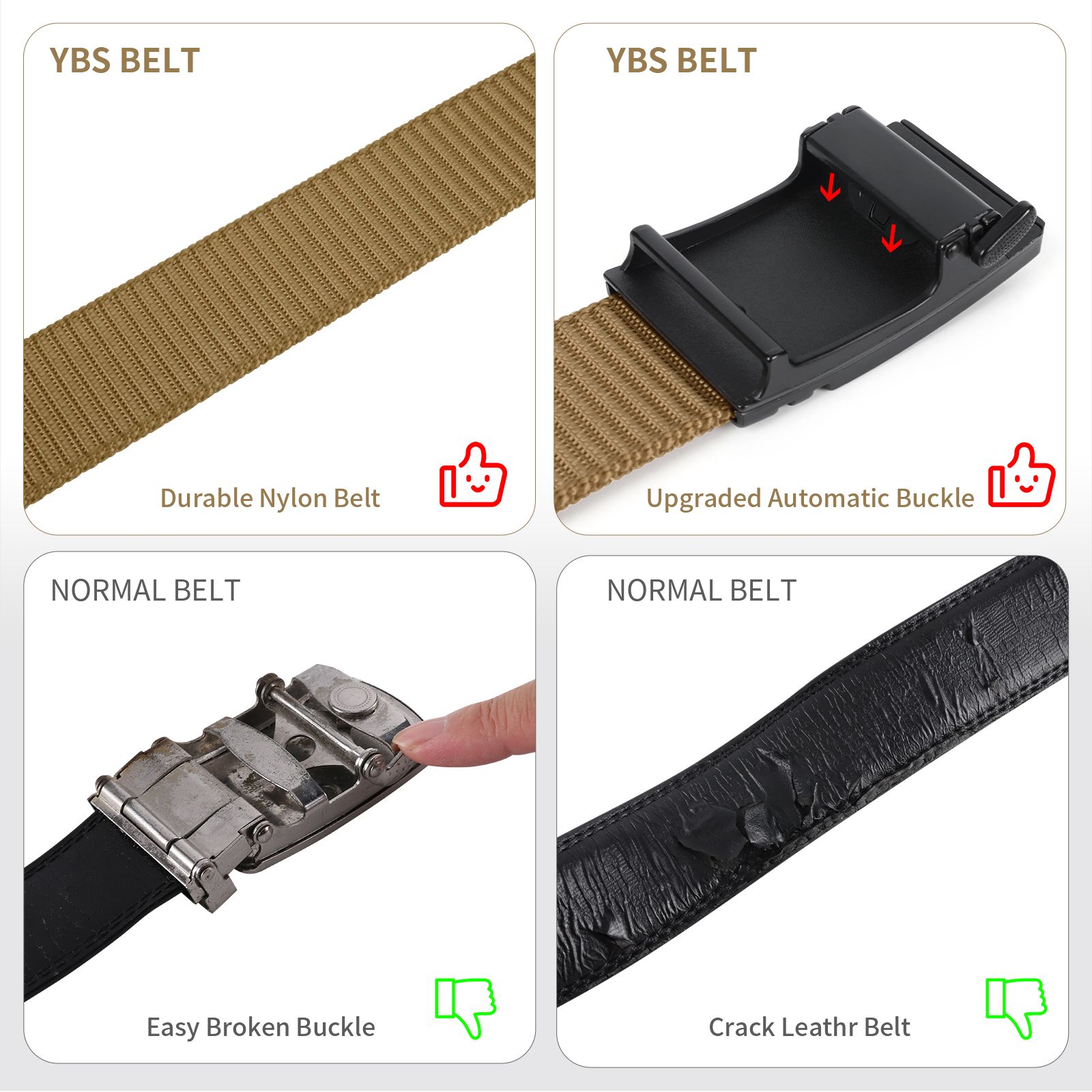 Hefujufang Nylon Ratchet Belt Golf Belt Cobra Buckle for Men/Women Web Belt with Automatic Slide Buckle,Valentines day gift… - Image 17