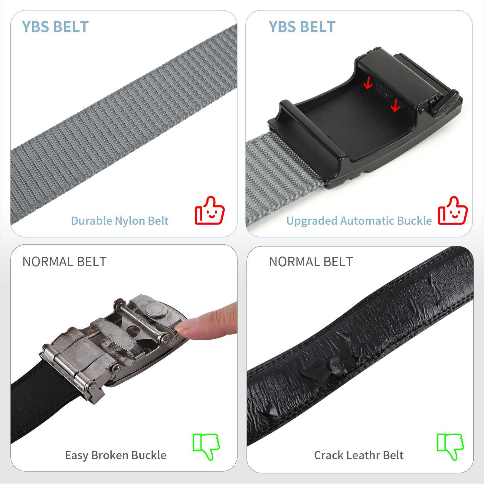Hefujufang Nylon Ratchet Belt Golf Belt Cobra Buckle for Men/Women Web Belt with Automatic Slide Buckle,Valentines day gift… - Image 10