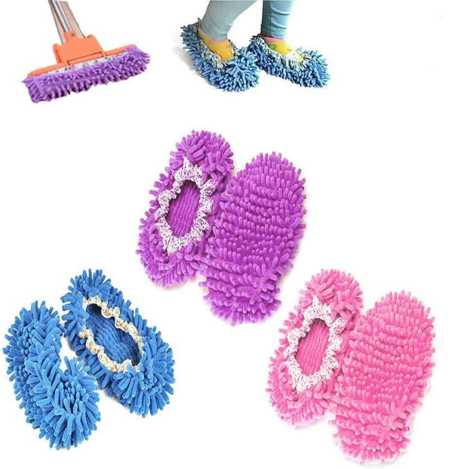 Lazy Maid Quick Mop Slip-On Slippers 3 prs / 6 pcs - Image 2