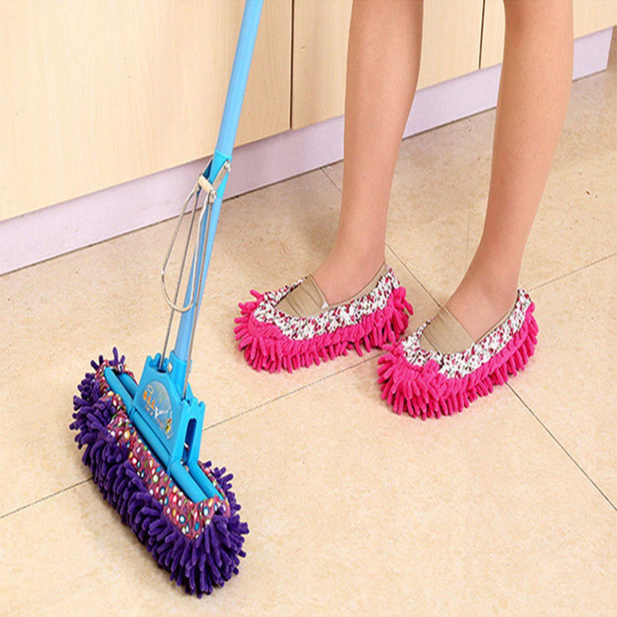 Lazy Maid Quick Mop Slip-On Slippers 3 prs / 6 pcs - Image 3