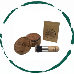 BeNat Natural Bronzer Loose Powder Set - Eco-Friendly Refillable Bamboo Case with 0.4oz Mineral Makeup for a Sun-Kissed Glow - Vegan & Sustainable Beauty