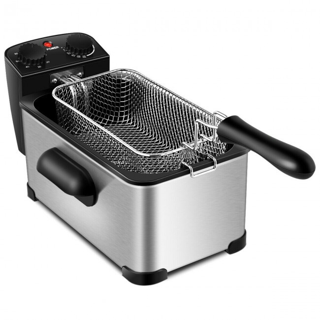 3.2 Quart Electric Stainless Steel Deep Fryer with Timer - Image 5