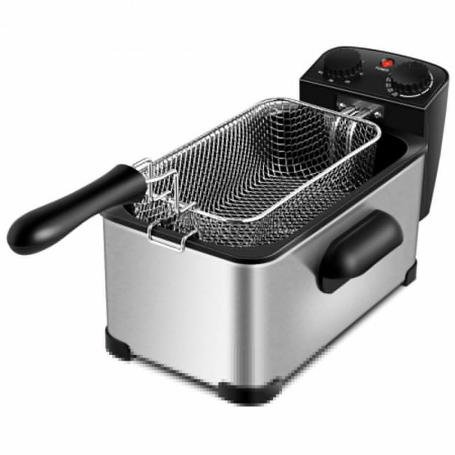 3.2 Quart Electric Stainless Steel Deep Fryer with Timer - Image 6