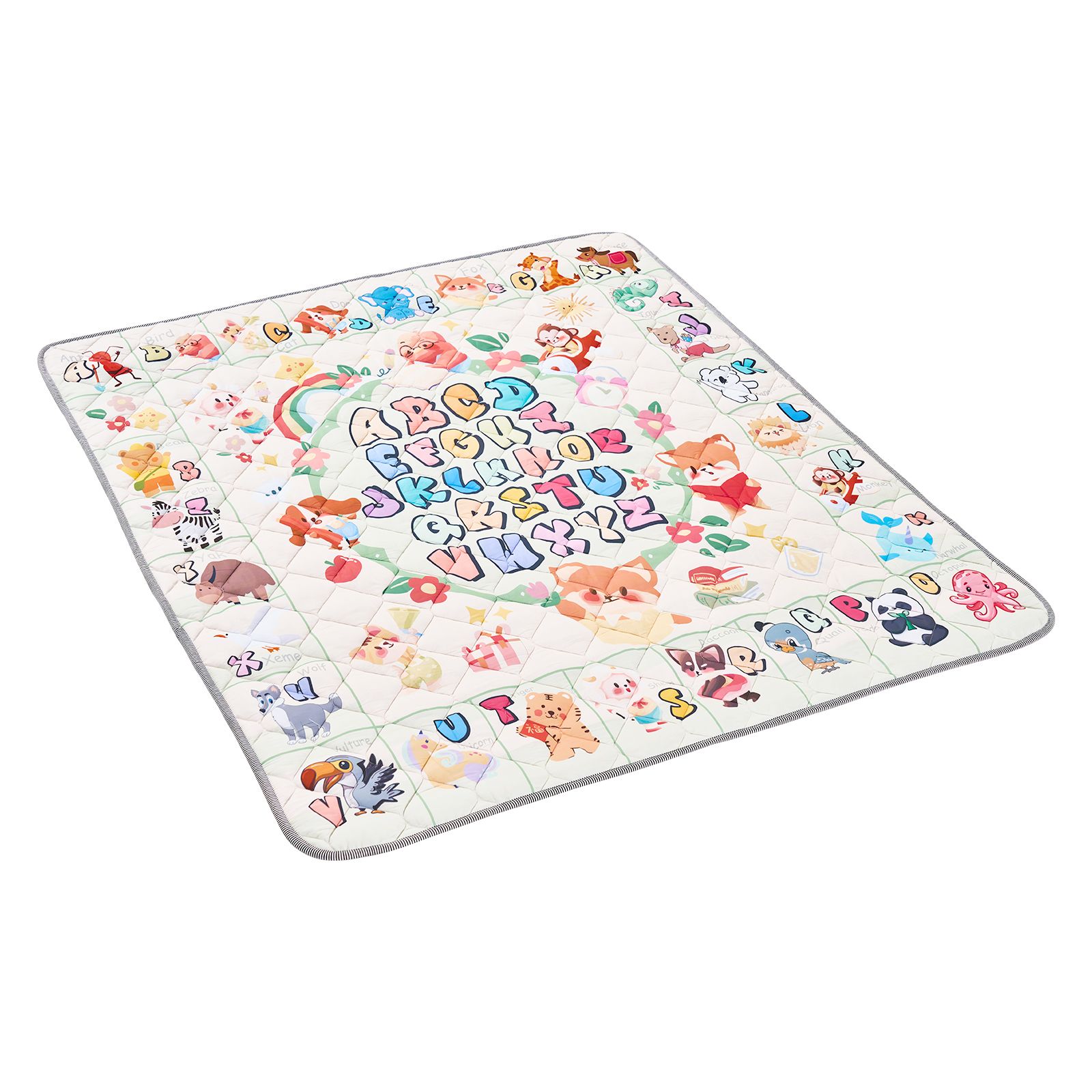 Baby Play Mat, 59"x71" Baby Crawling Mat, Non-Slip One-Piece Thickened Soft Baby Playmat, Foldable Rollable Floor Mat, Waterproof Activity Playmats for Babies,Toddlers, Infants, Machine Washable