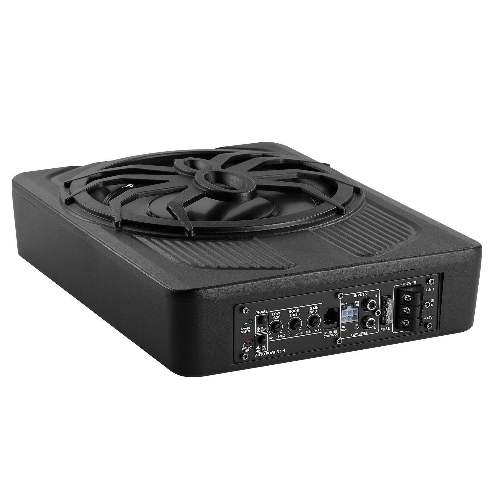 10" 440W Underseat Car Subwoofer, Slim Powered Car Subwoofers with Blue Ambient Light, Low Profile Audio Sub Under the Seat with Built-in Amplifier, Remote Controller for SUVs, Car, Truck, RV - Image 12