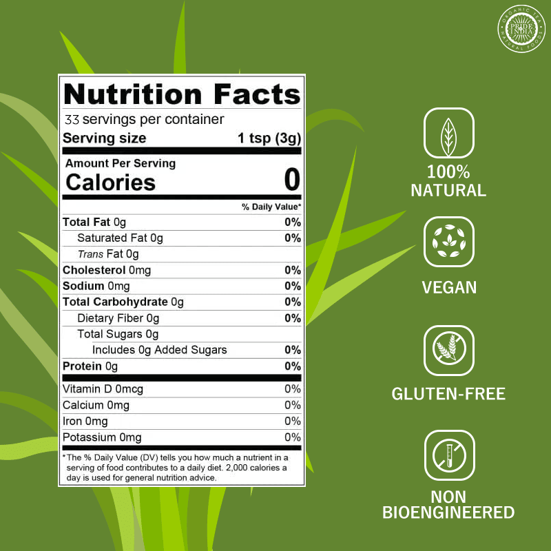 Pride of India | Lemongrass Powder 3.53 oz (100 gm) resealable pouch pack | Ideal for Cooking & Drinks | Perfect seasoning for Juices, Smoothies, Marinades | Gourmet Condiment, Pure & Fresh, Vegan - Image 3