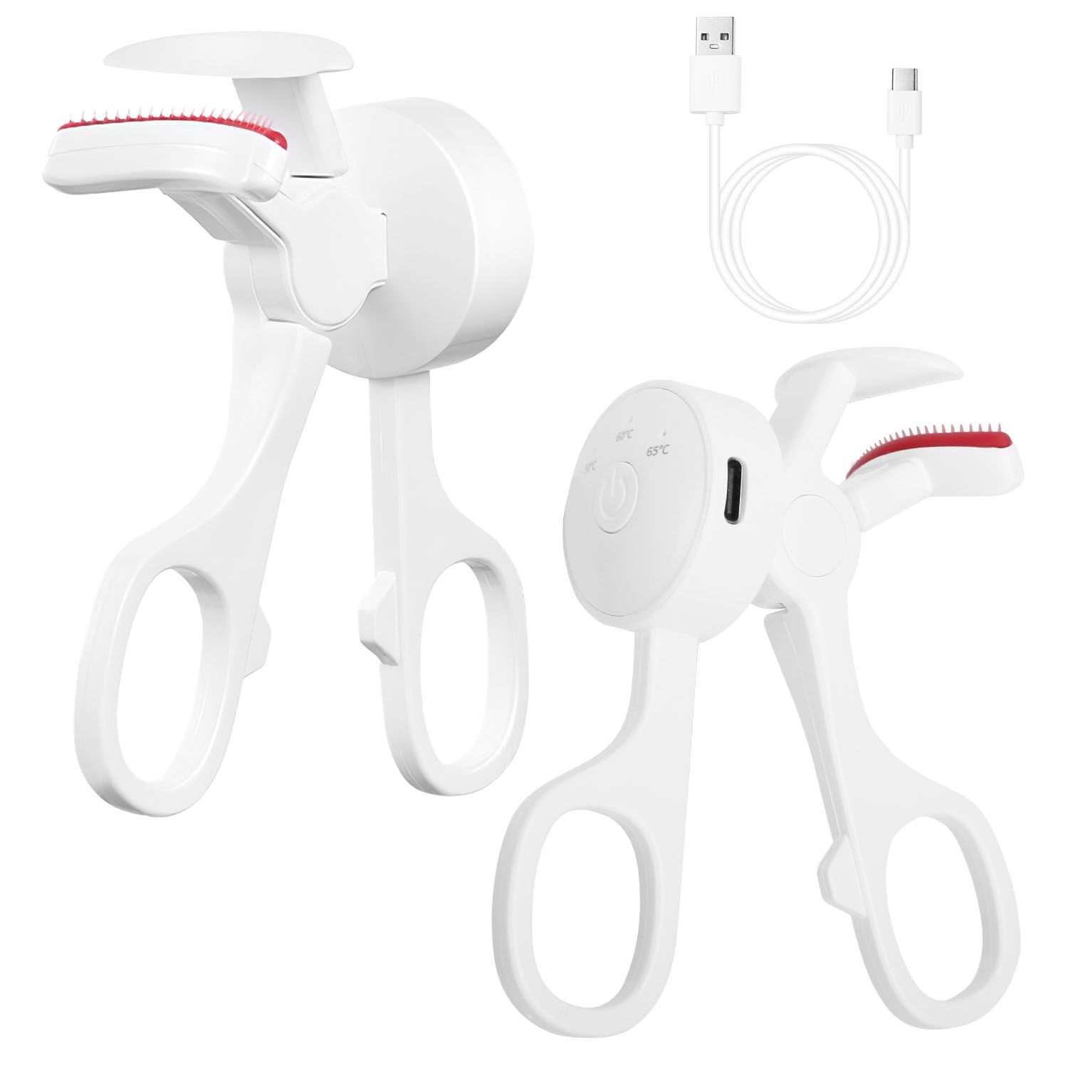 Heated Eyelash Curler Electric USB Rechargeable Eyelash Curler Anti-Burn Compact with Comb Heat up Fast Within 8S for All Eye Shapes for Women Make Up Gift Travel Valentine Mother Day - Image 12