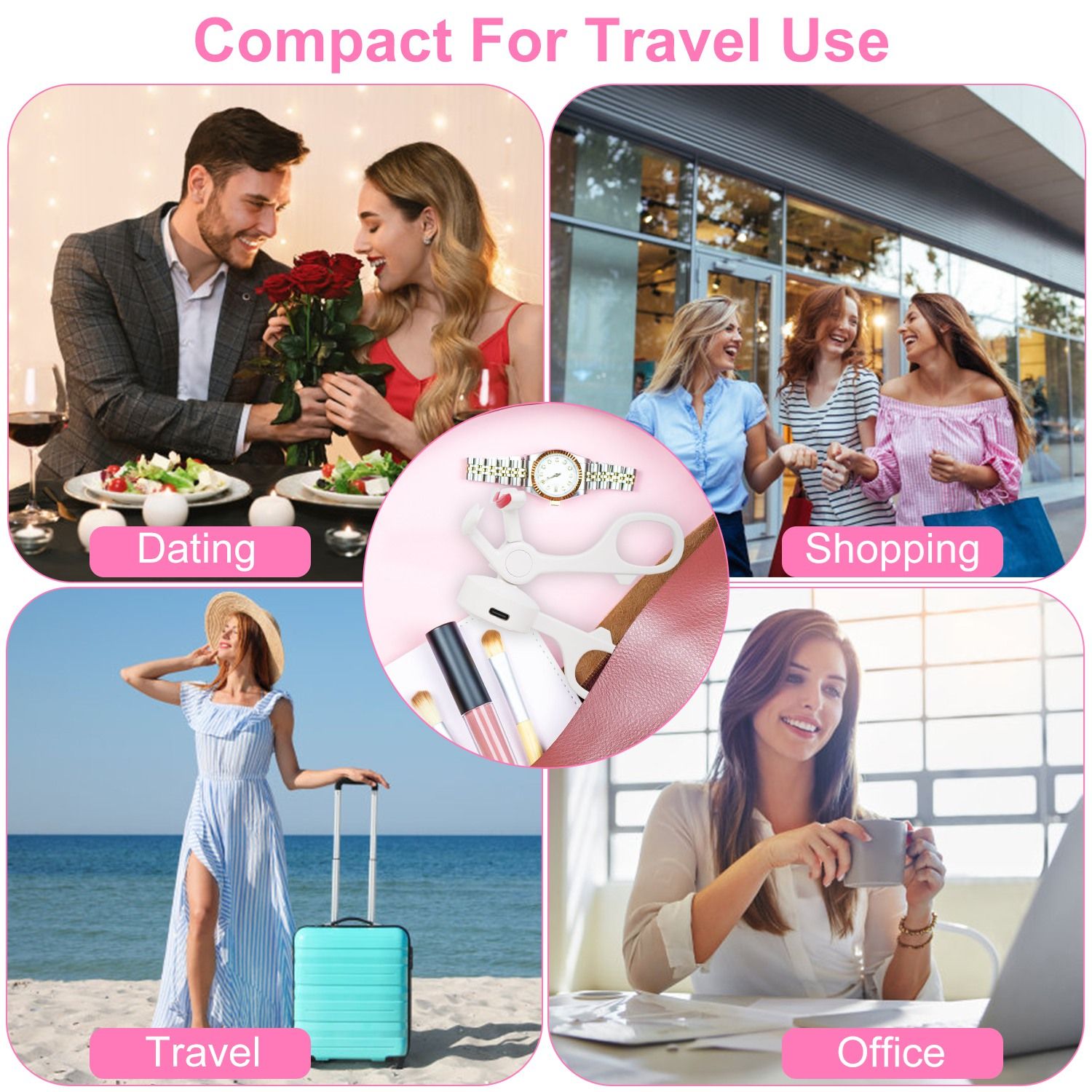 Heated Eyelash Curler Electric USB Rechargeable Eyelash Curler Anti-Burn Compact with Comb Heat up Fast Within 8S for All Eye Shapes for Women Make Up Gift Travel Valentine Mother Day - Image 8