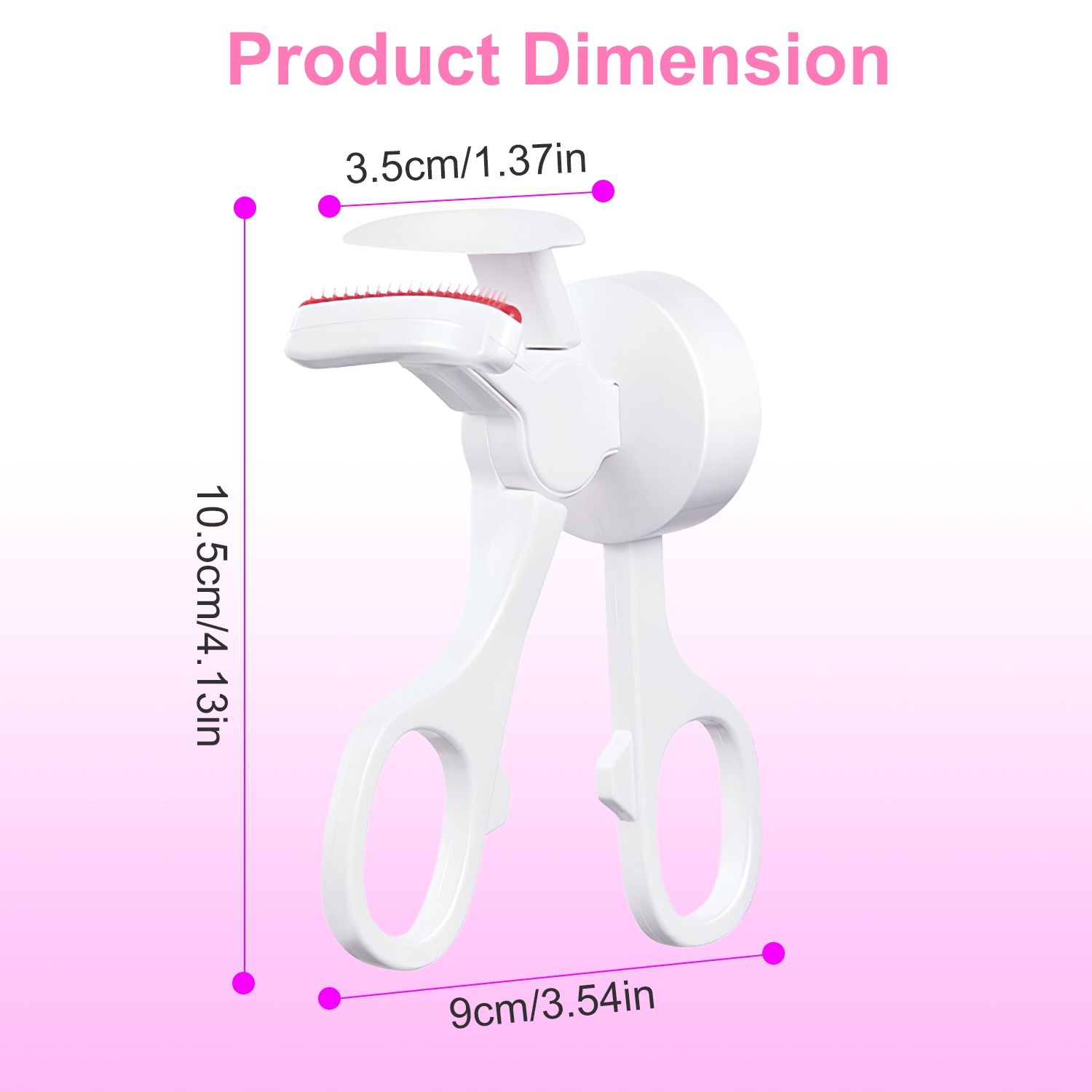 Heated Eyelash Curler Electric USB Rechargeable Eyelash Curler Anti-Burn Compact with Comb Heat up Fast Within 8S for All Eye Shapes for Women Make Up Gift Travel Valentine Mother Day - Image 9