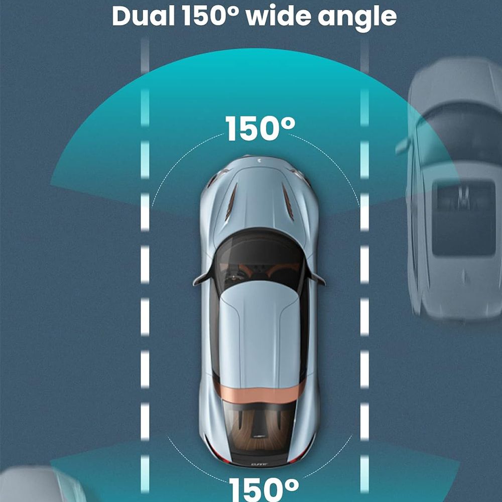 Front and rear Dash Cam, with 64GB card, 3.8 "4K UHD Wifi GPS touchscreen - Image 3