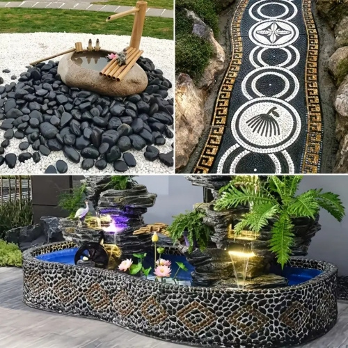38lbs Black River Rocks, 2-3 inch Polished Pebbles for Plants, Vase Filler, Aquarium, Landscaping, Indoor/Outdoor Decor - Image 11