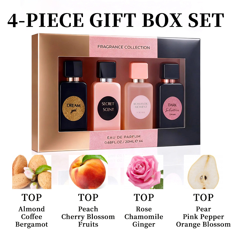 4-Piece Women's Perfume Gift Set (0.68oz Each ) - 4Long-Lasting Sweet & Fresh Scents, The Perfect Holiday, Date & Party Gift - Image 3