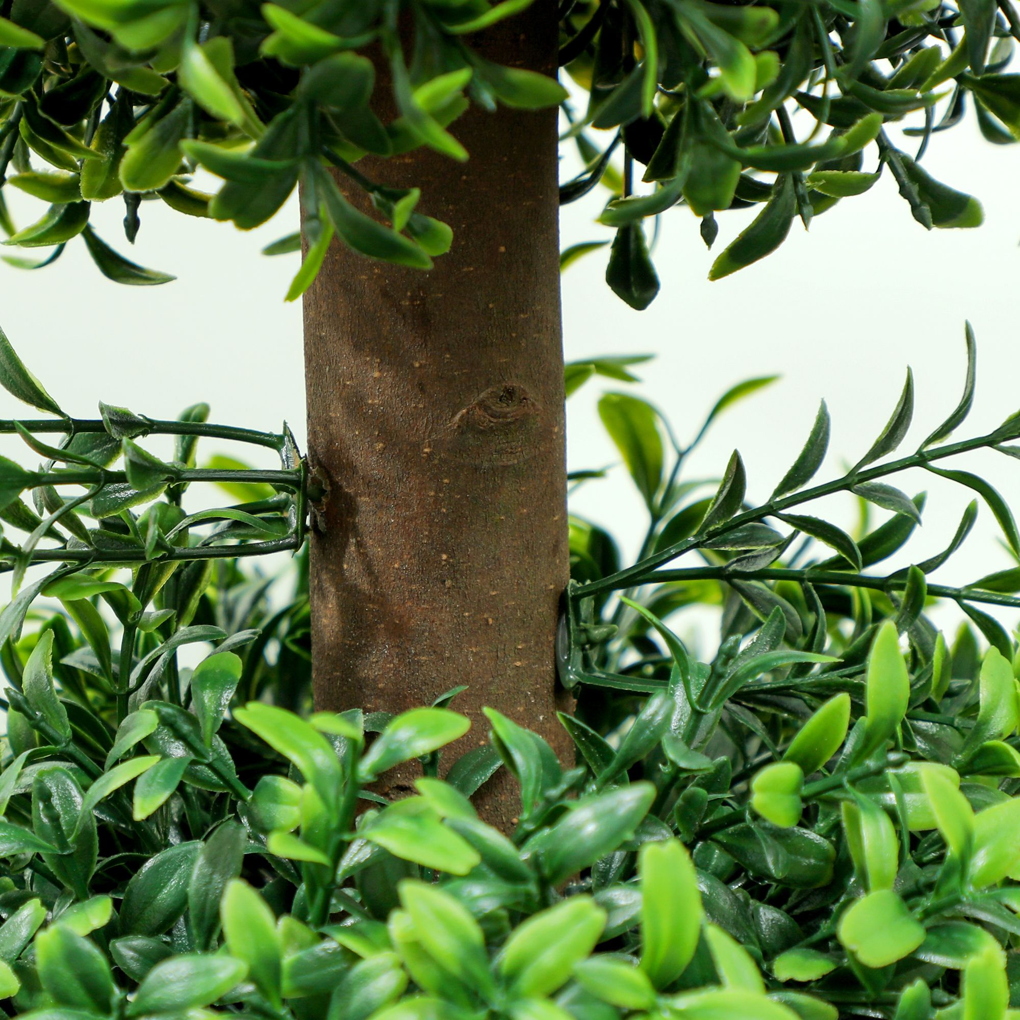 Set of 2 Artificial Ball Boxwood Topiary Trees, Fake Plants in Pot for Indoor Outdoor Living Room Green - Image 9