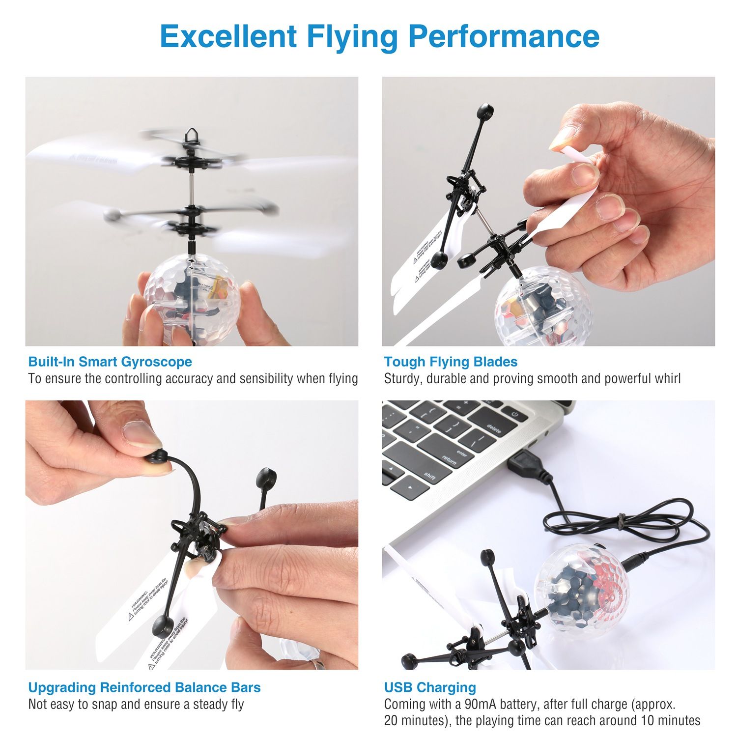 RC Flying Balls Electric Infrared Induction Drone Helicopter Ball LED Light Kids Flying Toy - Image 5