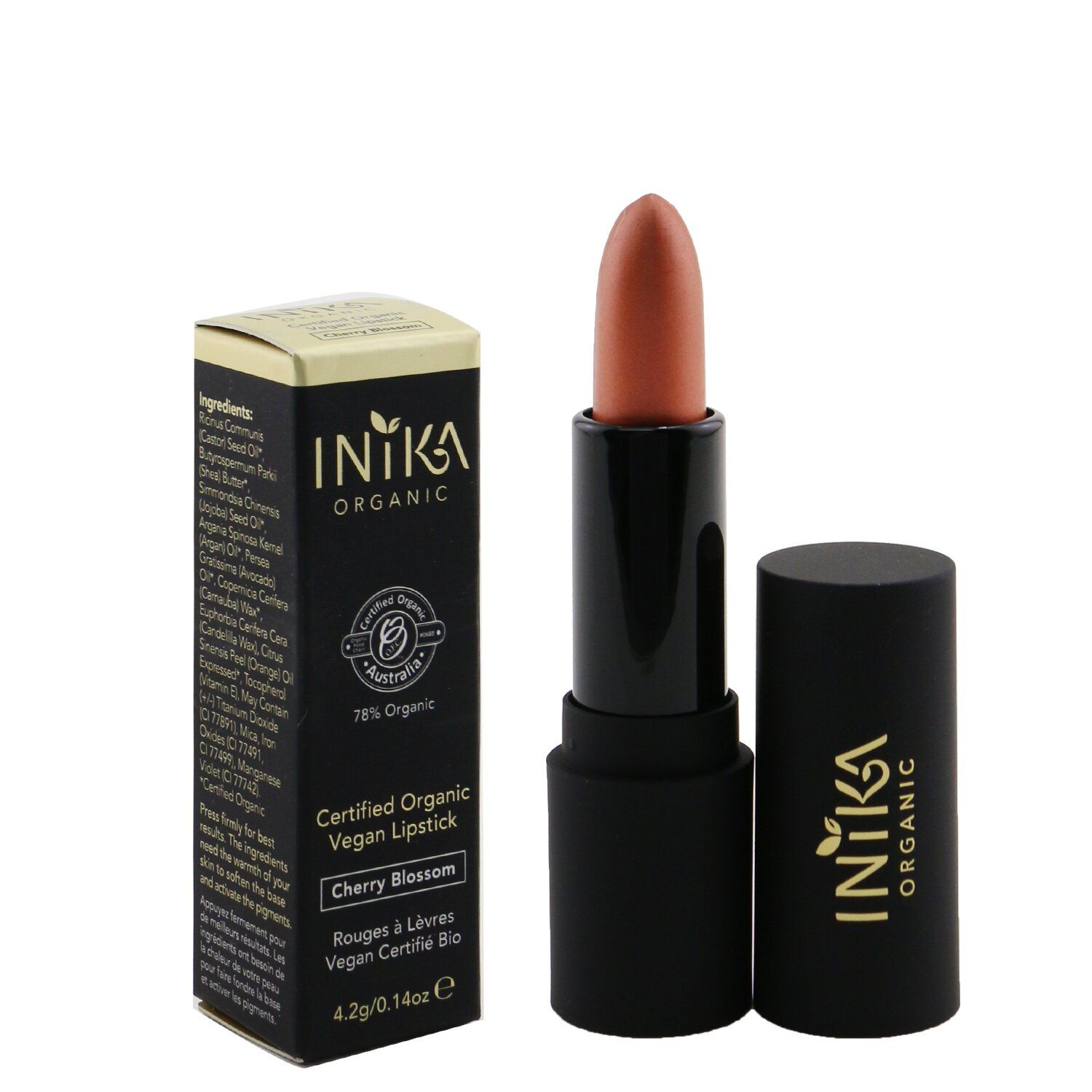 INIKA ORGANIC - Certified Organic Vegan Lipstick - # Cherry Blossom INLS015 / 009915 4.2g/0.14oz - Image 2
