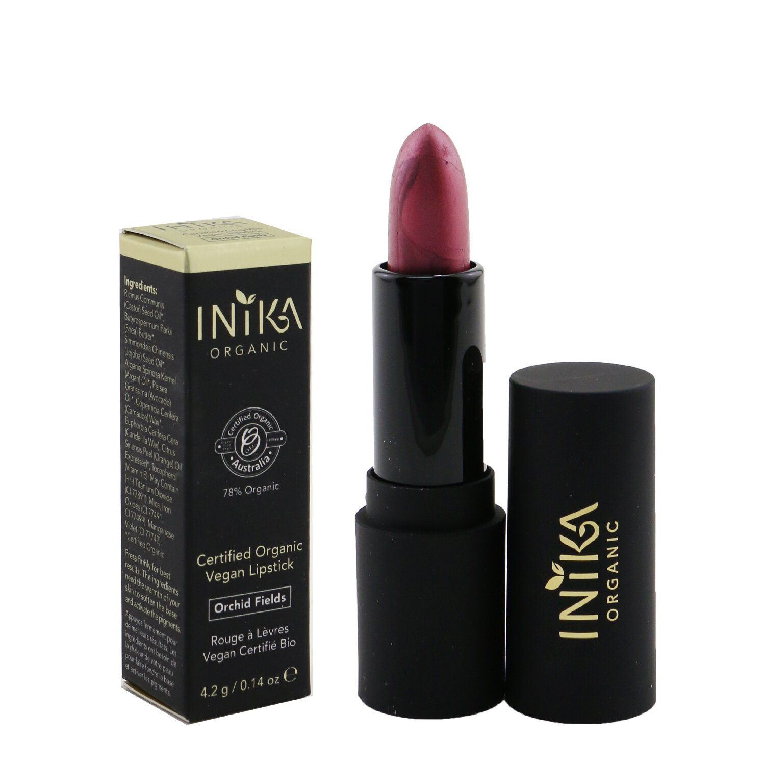 INIKA ORGANIC - Certified Organic Vegan Lipstick - # Orchid Fields INLS012 / 009885 4.2g/0.14oz - Image 2