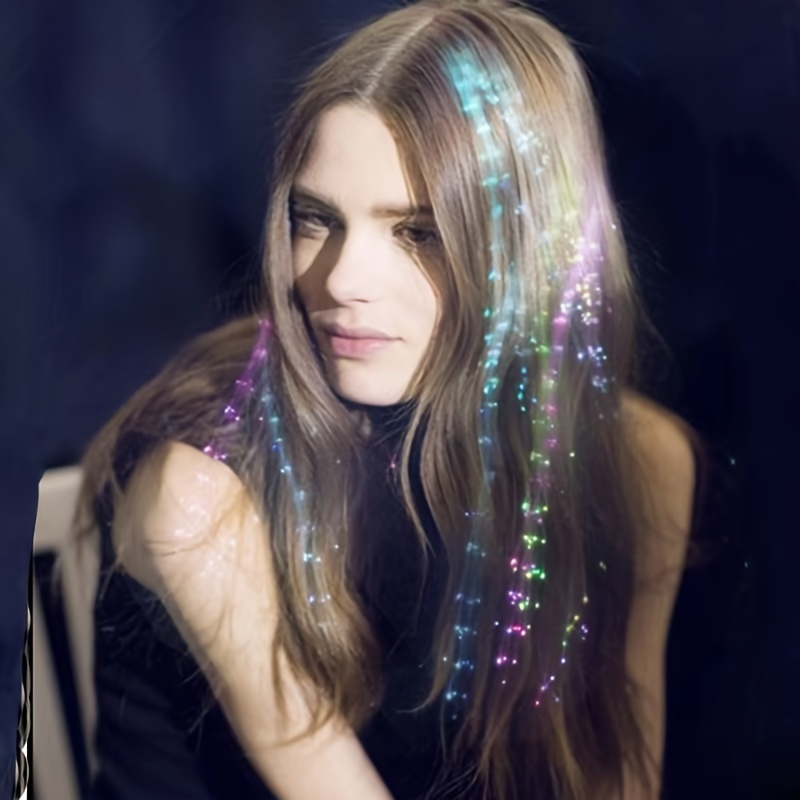 3 Pcs LED Light Up Hair Clip Colored Reflective Flash Hairpin Party Illuminated Flash Braid Christmas Hair Barrettes For Women And Girls - Image 3