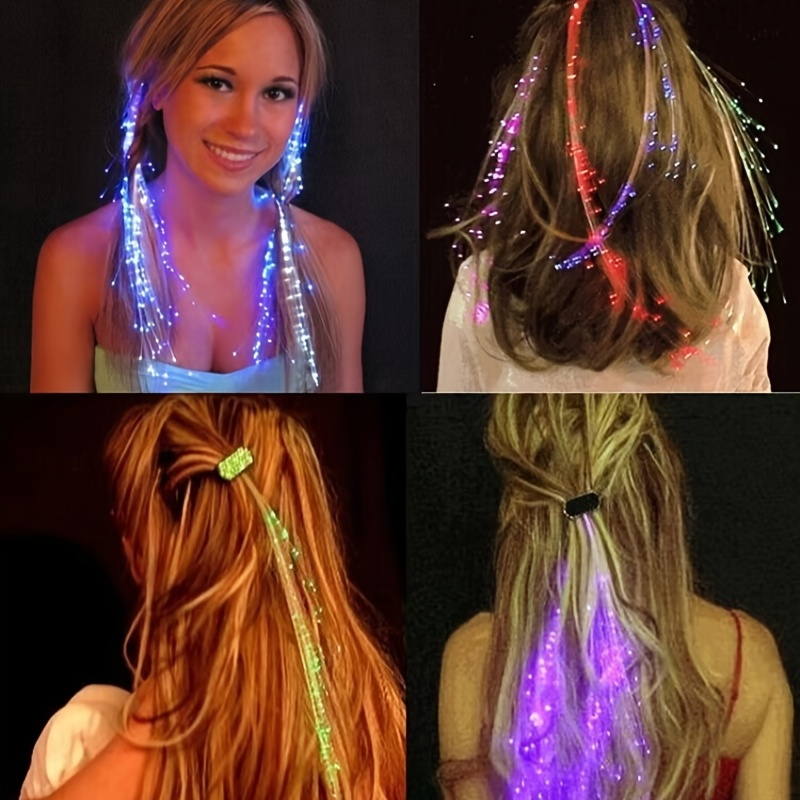 3 Pcs LED Light Up Hair Clip Colored Reflective Flash Hairpin Party Illuminated Flash Braid Christmas Hair Barrettes For Women And Girls - Image 6