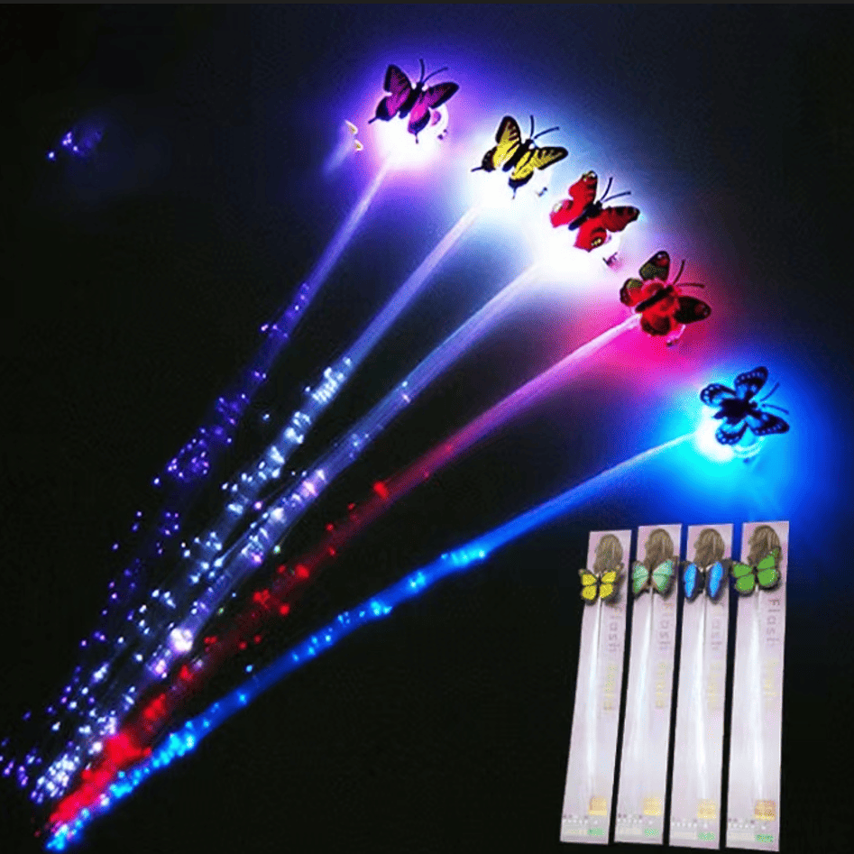 3 Pcs LED Light Up Hair Clip Colored Reflective Flash Hairpin Party Illuminated Flash Braid Christmas Hair Barrettes For Women And Girls - Image 9