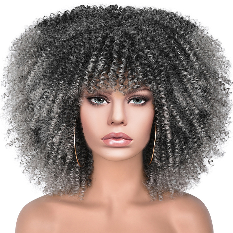 15Inch Curly Wigs for Black Women Afro Bomb Curly Wig