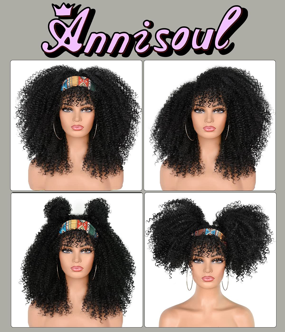 15Inch Curly Wigs for Black Women Afro Bomb Curly Wig - Image 53