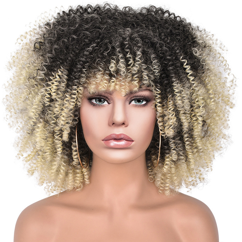 15Inch Curly Wigs for Black Women Afro Bomb Curly Wig - Image 51