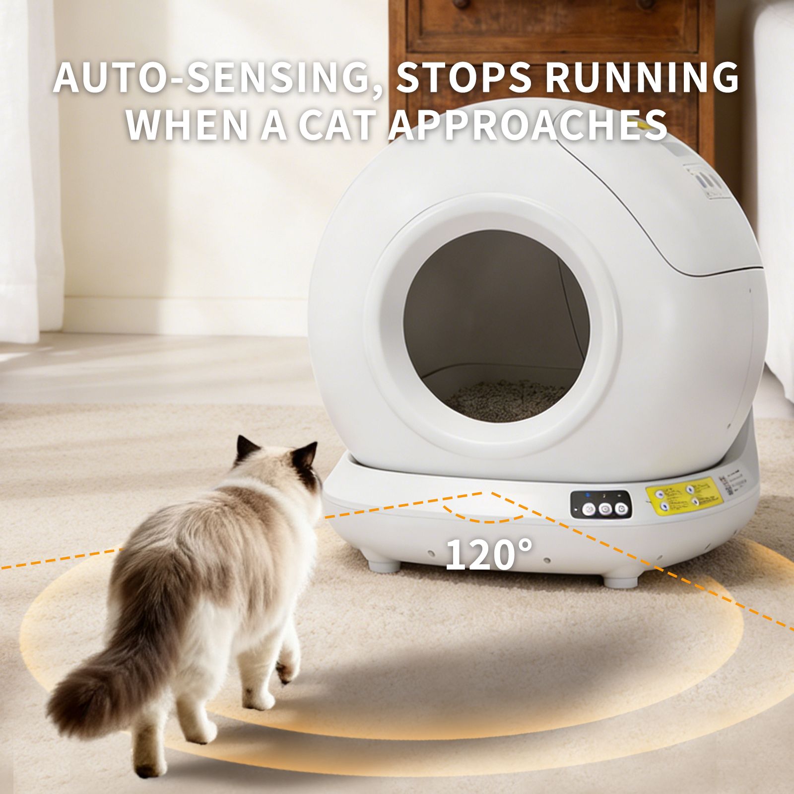 Best Automatic Cat Litter Box, 78L Fully Enclosed Tuya APP Smart Self-Cleaning Litter Box for Multi-Cat Homes - Image 4