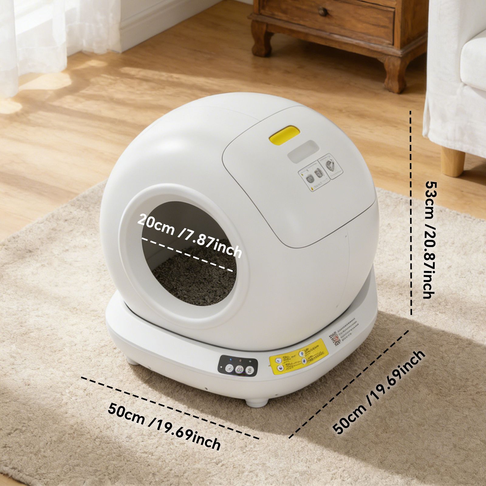 Best Automatic Cat Litter Box, 78L Fully Enclosed Tuya APP Smart Self-Cleaning Litter Box for Multi-Cat Homes - Image 6