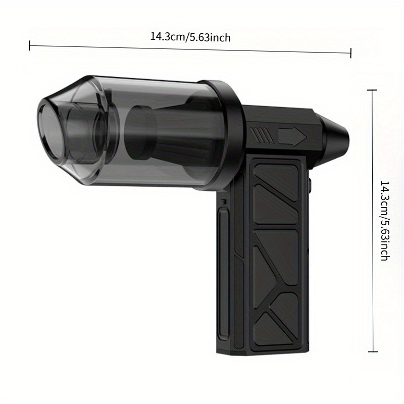 Portable Mini Turbo Strong Airflow Fan - Rechargeable Camping Travel USB Fan, Handheld USB Powered with Type-C Charging for Car Interior Care & Electronics Cleaning, Rechargeable Camping Fan Lithium B - Image 2