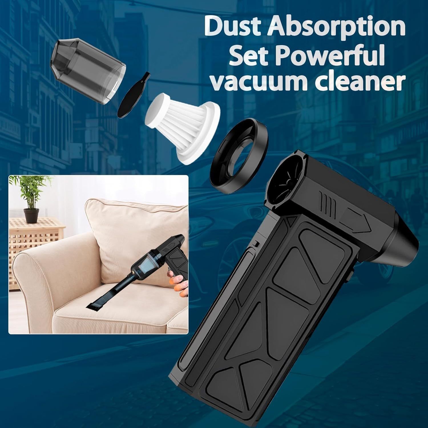 Portable Mini Turbo Strong Airflow Fan - Rechargeable Camping Travel USB Fan, Handheld USB Powered with Type-C Charging for Car Interior Care & Electronics Cleaning, Rechargeable Camping Fan Lithium B