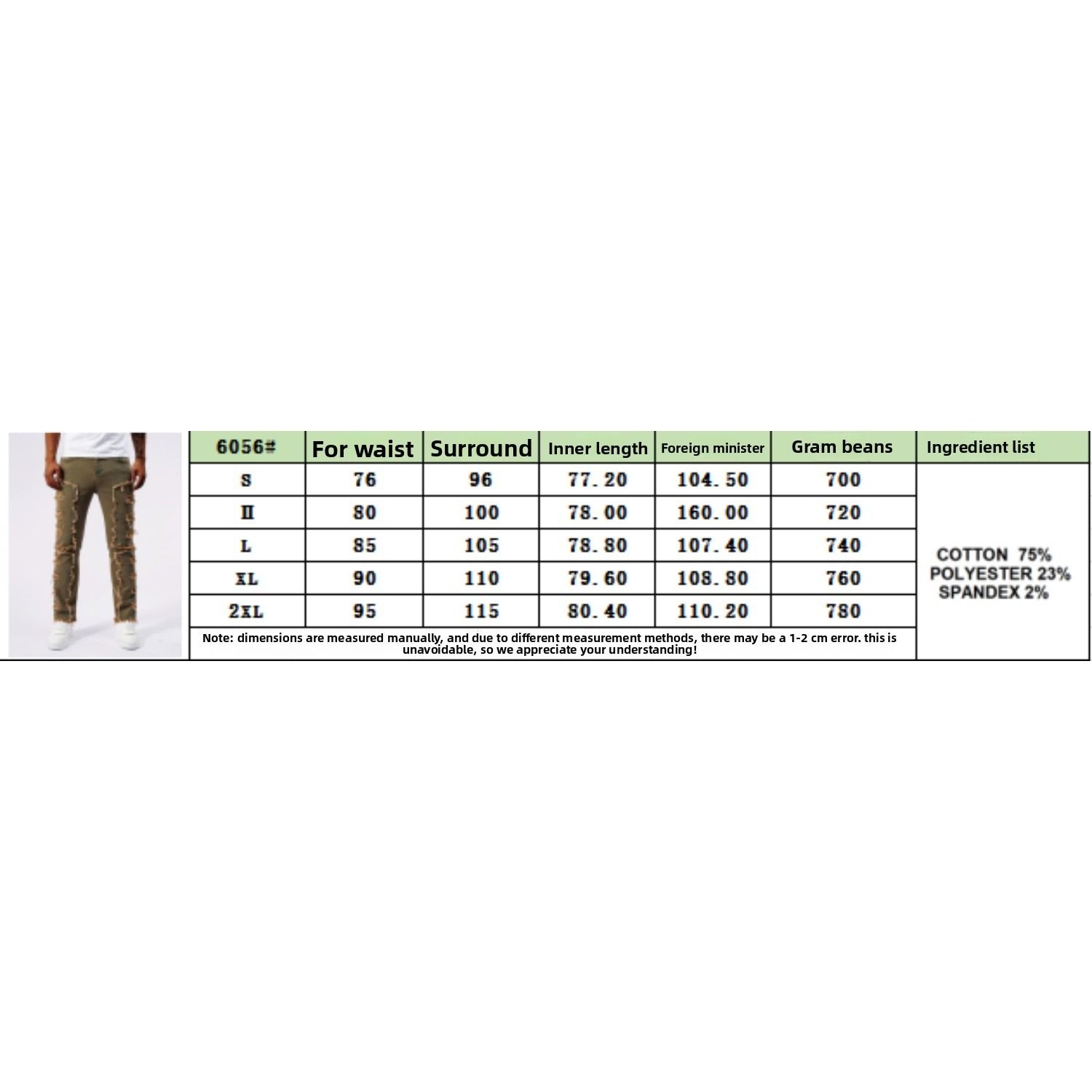 Men's Olive Green Distressed Patchwork Straight Jeans, Fringe Frayed Stretch Denim Pants Streetwear - Image 10