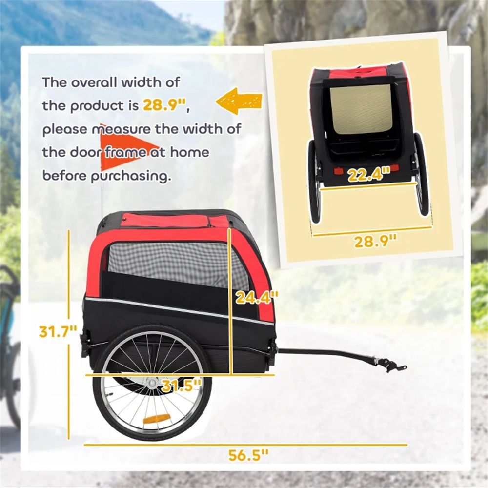 Dog bike trailer, pet bike bike holder - Image 5