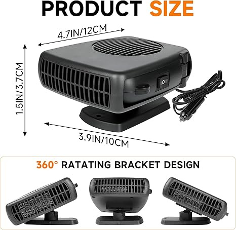 Car Heater Portable Electronic Auto Fan Heating Cooling - Image 2