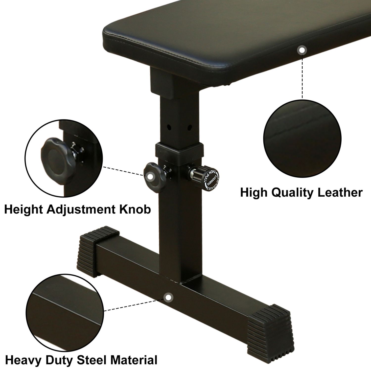 THE Flat Weight Bench for Strength Training W/ 5-Level Adjustable Height - Image 4