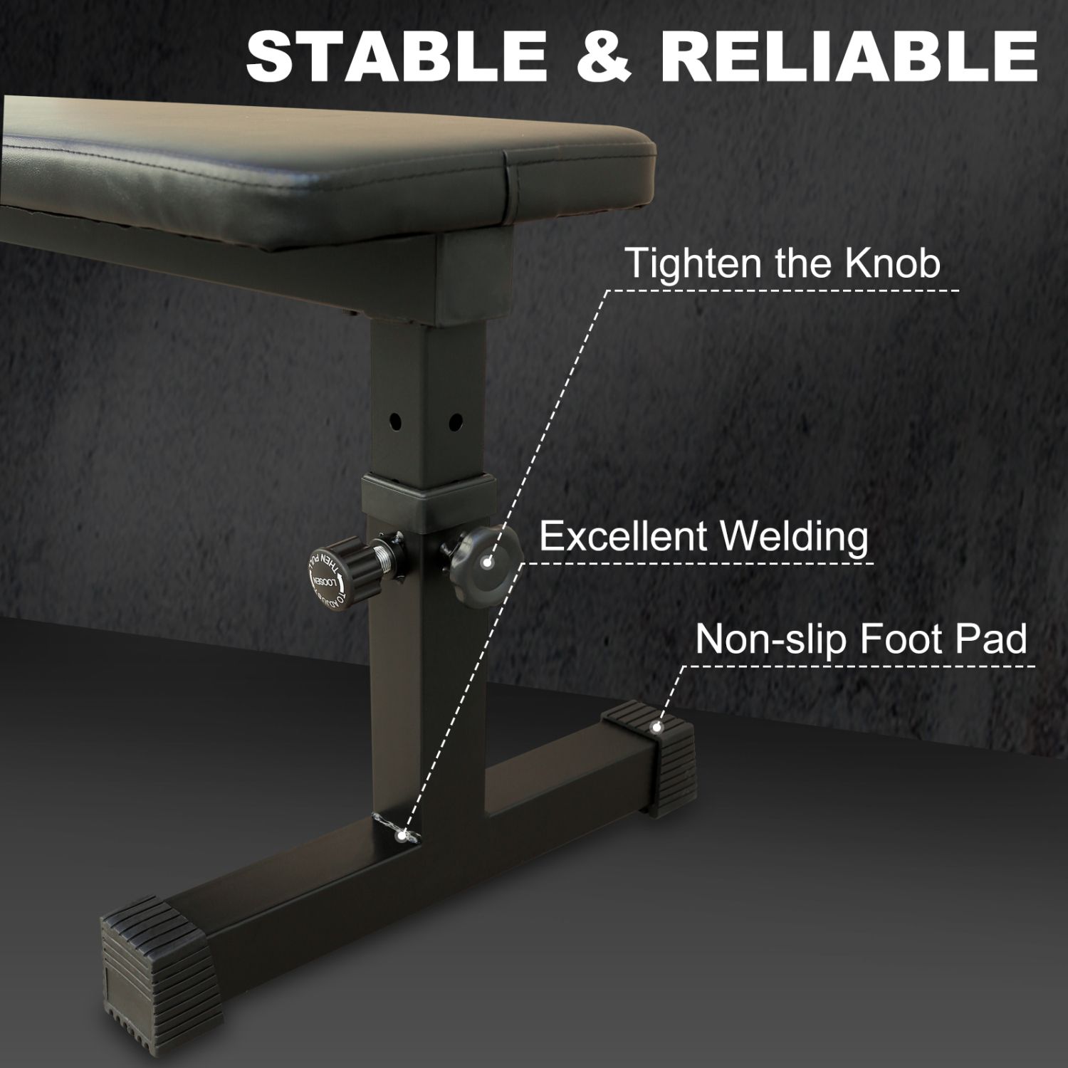 THE Flat Weight Bench for Strength Training W/ 5-Level Adjustable Height - Image 7